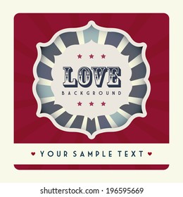 Love design over beige background, vector illustration