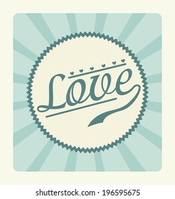 Love design over beige background, vector illustration