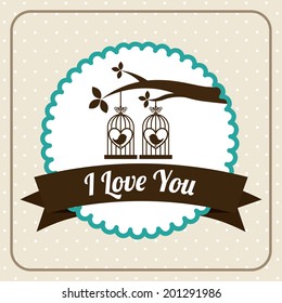 love design over beige background vector illustration