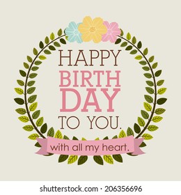 Love design over beige background, vector illustration