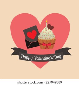 Love design over beige background, vector illustration