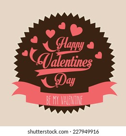 Love design over beige background, vector illustration