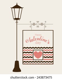 Love design over beige background, vector illustration.