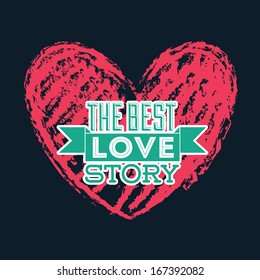 love design over black  background vector illustration 
