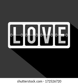 love design over black  background vector illustration  