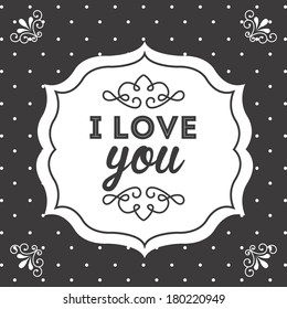 love design over  black  background vector illustration  