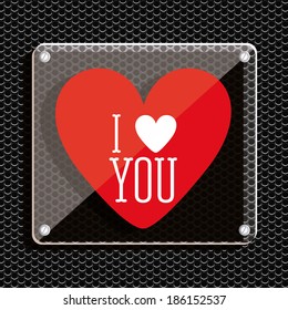 Love design over black background, vector illustration