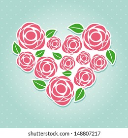 love design over blue background vector illustration 