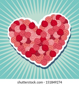 love design over blue background vector illustration  