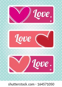 love design over blue background vector illustration 