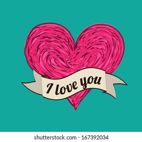 love design over blue background vector illustration 