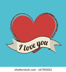 love design over blue background vector illustration 