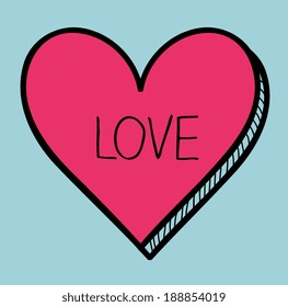 Love design over blue background, vector illustration