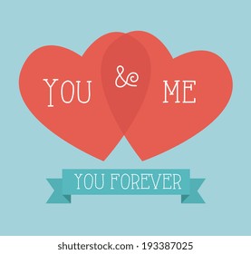 Love design over blue background, vector illustration
