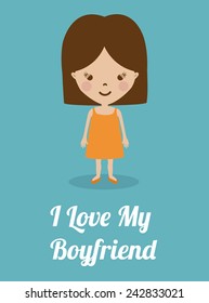 Love design over blue background, vector illustration.