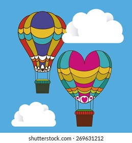 Love design over blue background, vector illustration