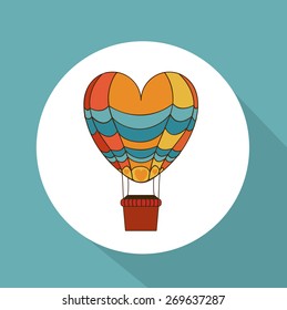 Love design over blue background, vector illustration