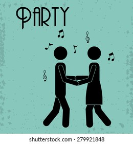 Love design over blue background, vector illustration