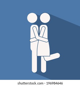 Love design over blue background,vector illustration