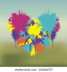Love design over blur background, vector illustration
