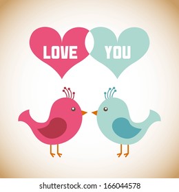 love design over  bronze  background vector illustration 