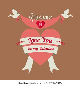 love design over brown  background vector illustration  