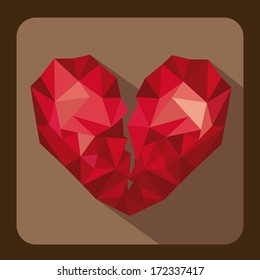 love design over  brown background vector illustration  