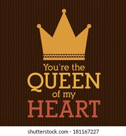 love design over brown background vector illustration  
