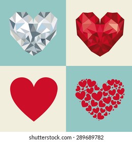 Love design over colored background, vector illustration