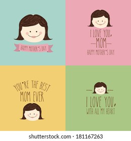 love design over colors  background vector illustration  