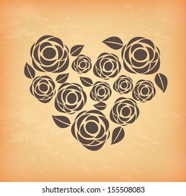 love design over cream background vector illustration 