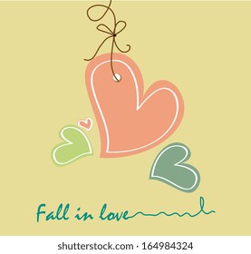 love design over cream  background vector illustration 