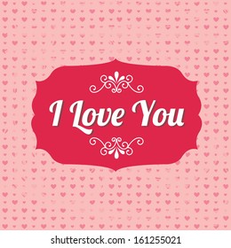 love design over dotted background vector illustration 
