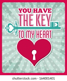 love design over dotted background vector illustration 