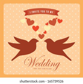 love design over dotted  background vector illustration  