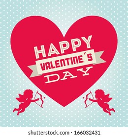 love design over dotted  background vector illustration 