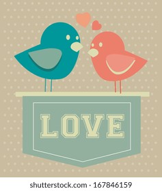 love design over   dotted background vector illustration  