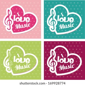 love design over dotted background vector illustration 