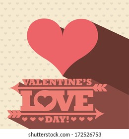 love design over dotted  background vector illustration  