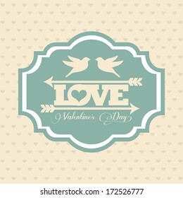 love design over dotted background vector illustration  