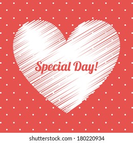 love design over  dotted  background vector illustration  