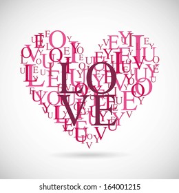 love design over gray background vector illustration 