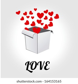 love design over gray background vector illustration 