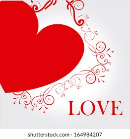 love design over gray  background vector illustration 