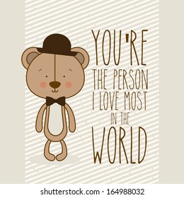love design over gray  background vector illustration   