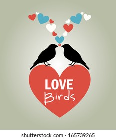love design over gray background vector illustration 