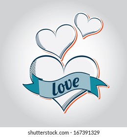 love design over gray background vector illustration 