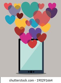 Love design over gray background, vector illustration