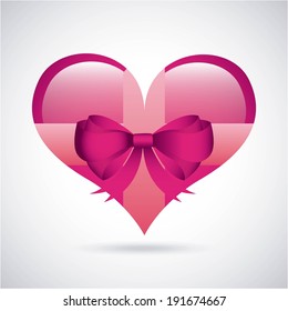 Love design over gray background, vector illustration