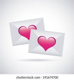 Love design over gray background, vector illustration